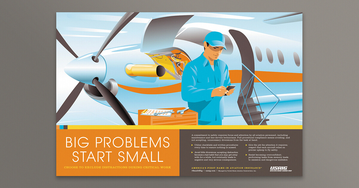 insurance branding safety poster for mechanics