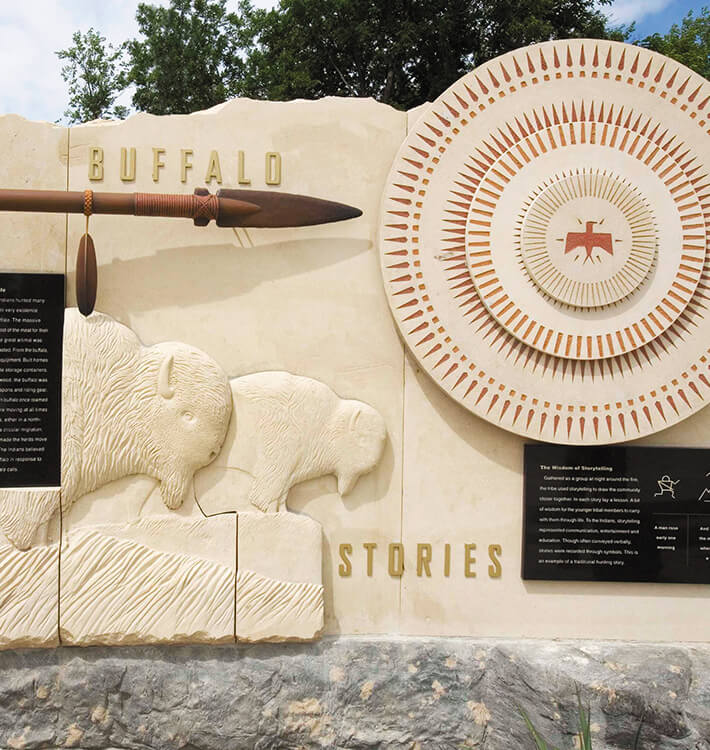 plains indians story sculpture