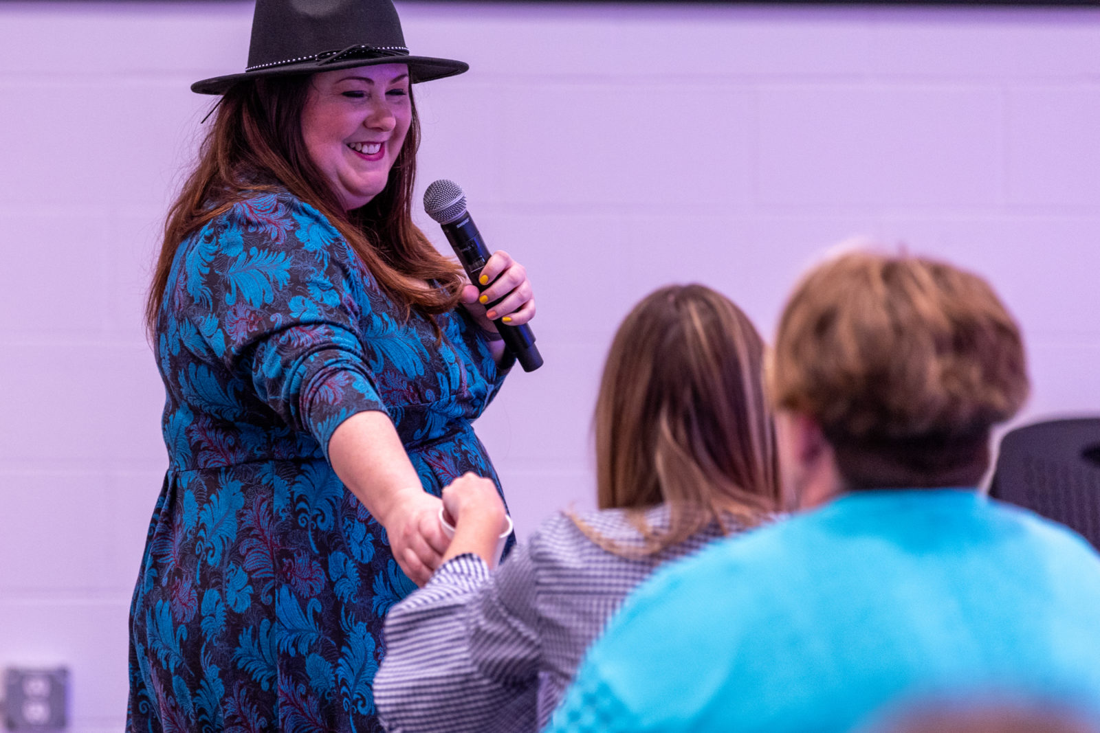 Jen Cole delivers her interactive presentation about social media strategy at Social Media Day Wichita.